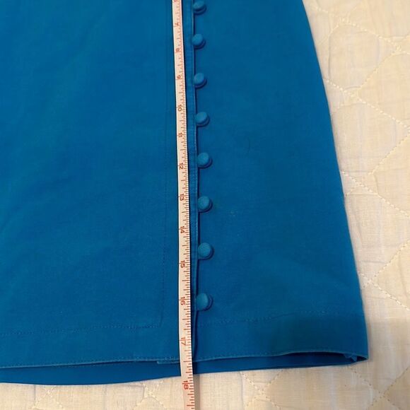 NWOT Loft Bright Blue Size Button Down Skirt Size 6 - Picture 10 of 13